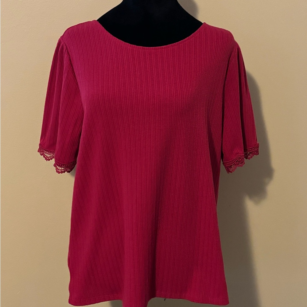 Loft Short Sleeveve Ribbed Top